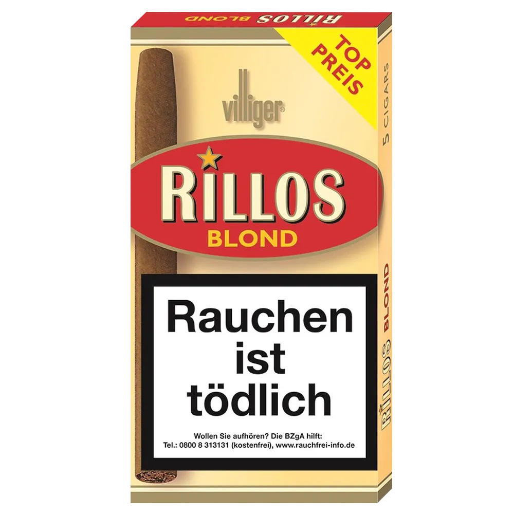 Villiger Rillos Blond Sigarillo's 5 Stuks