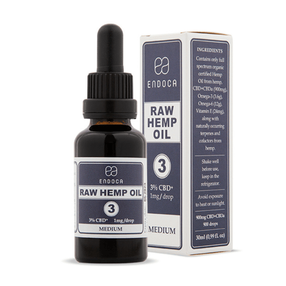 Endoca Raw 3% CBD Olie Naturel