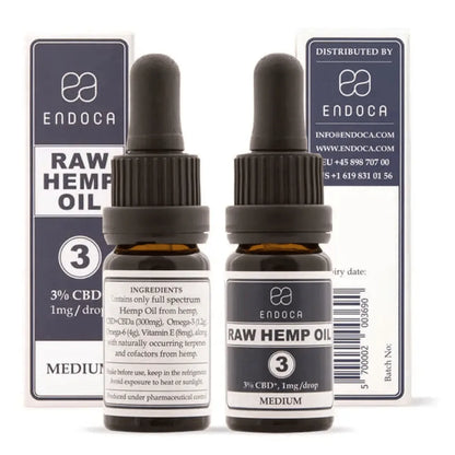 Endoca Raw 3% CBD Olie Naturel