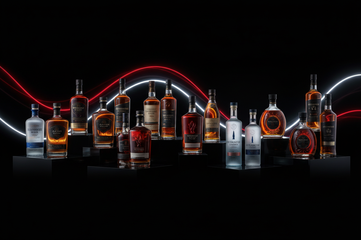 Alcohol whisky rum vodka