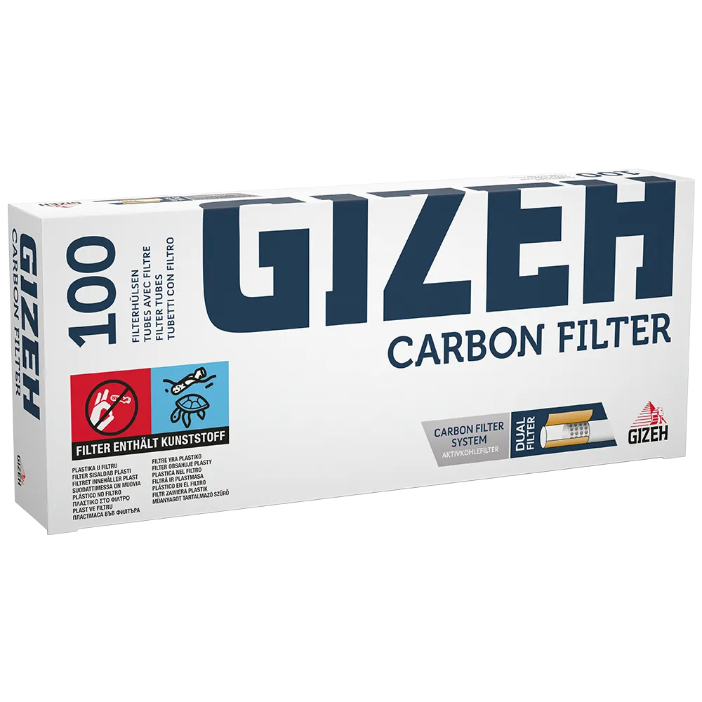 GIZEH Carbon Filter Filterhulzen 100 Stuks