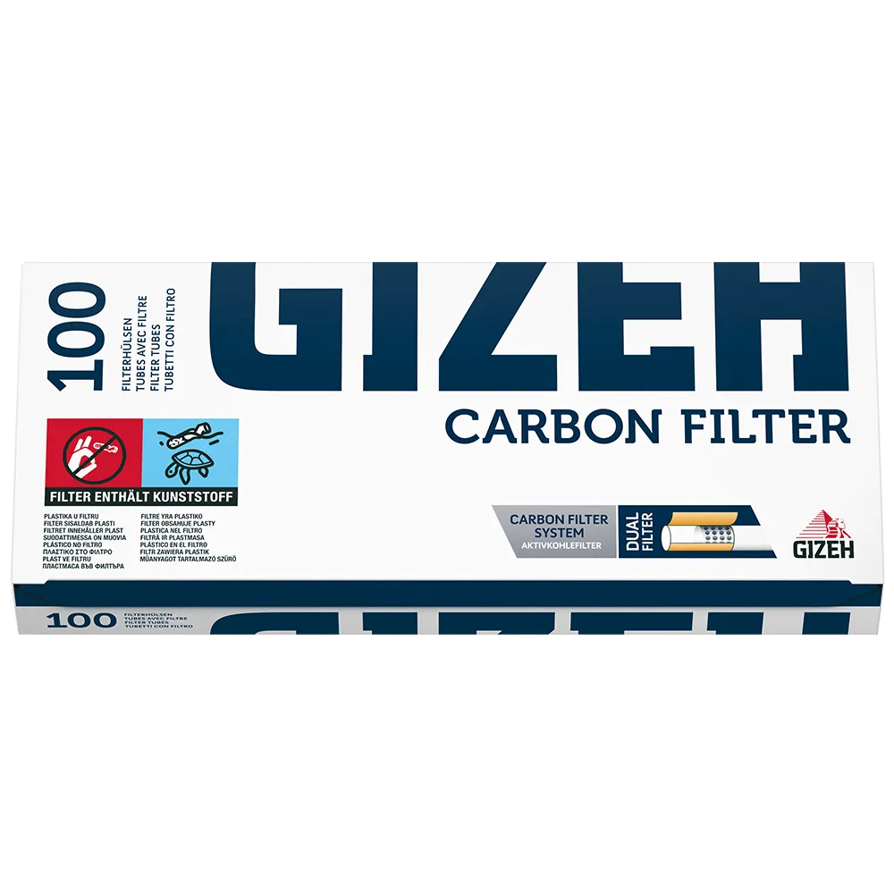 GIZEH Carbon Filter Filterhulzen 100 Stuks