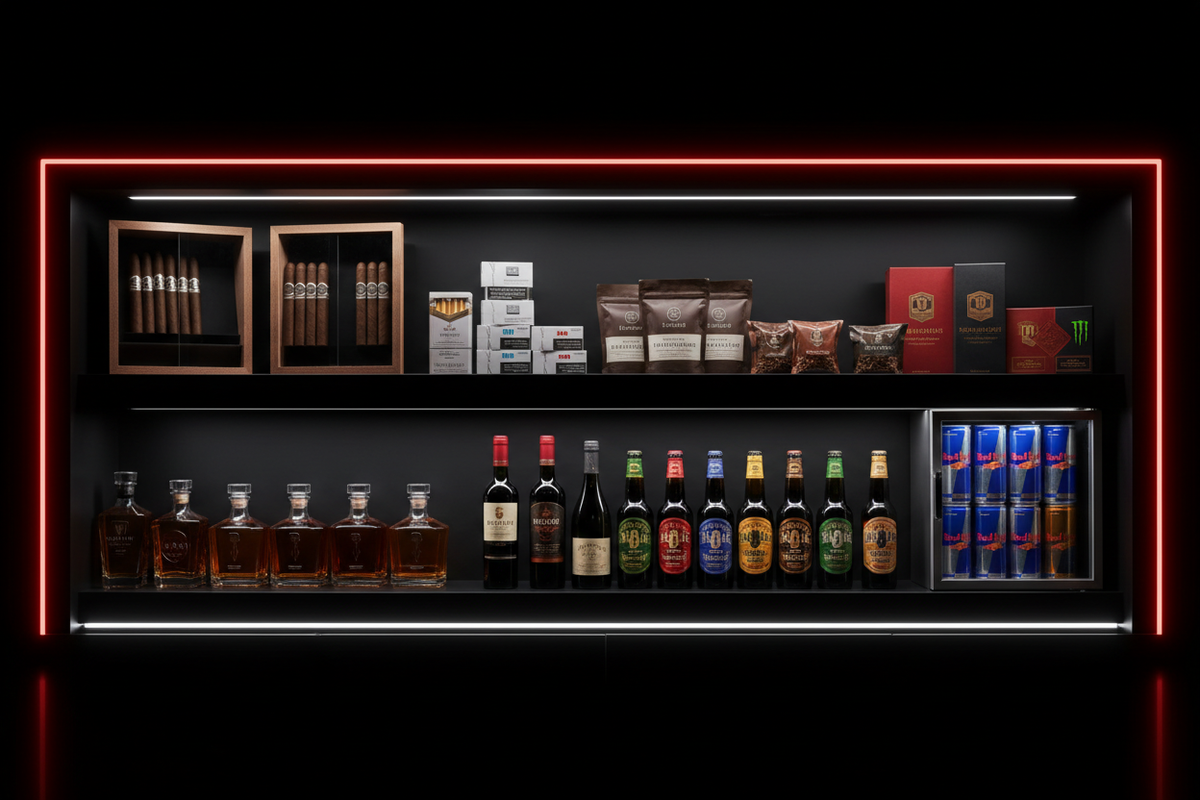 Mix tabak, alcohol en energiedranken