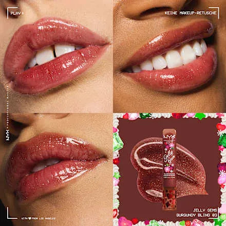 NYX Professional Makeup XMAS Jelly Gem 03 Burgundy Bling Lipgloss 7,5ml