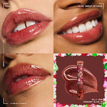 NYX Professional Makeup XMAS Jelly Gem 03 Burgundy Bling Lipgloss 7,5ml