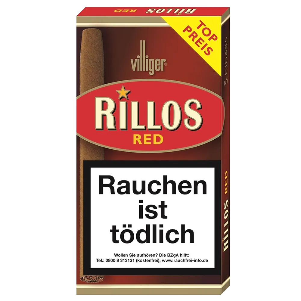 Villiger Rillos Red Cigarillo's 5 Stuks