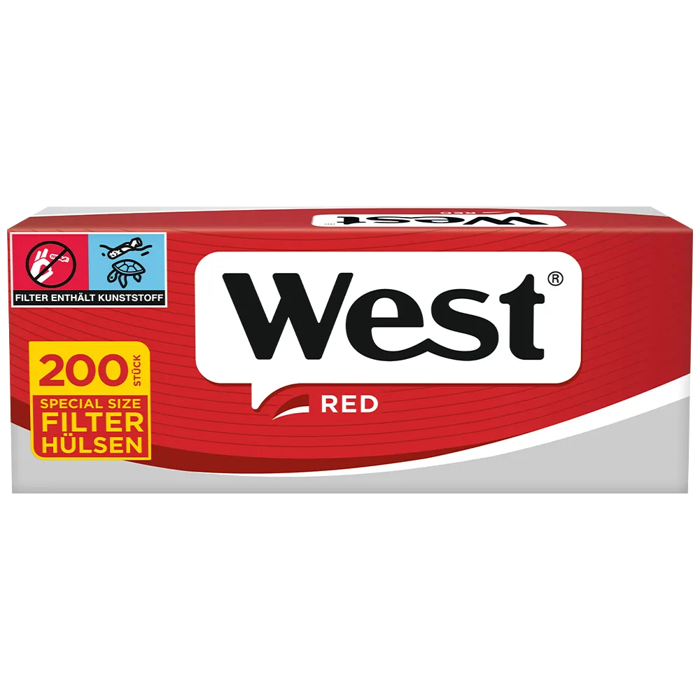 West Red Filterhulzen 200 Stuks