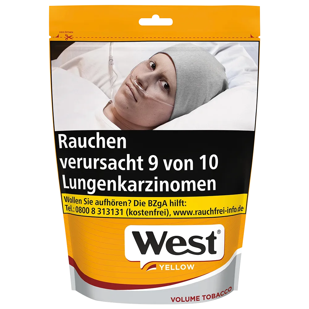 West Yellow Volume Stopftabak Zakje 150g